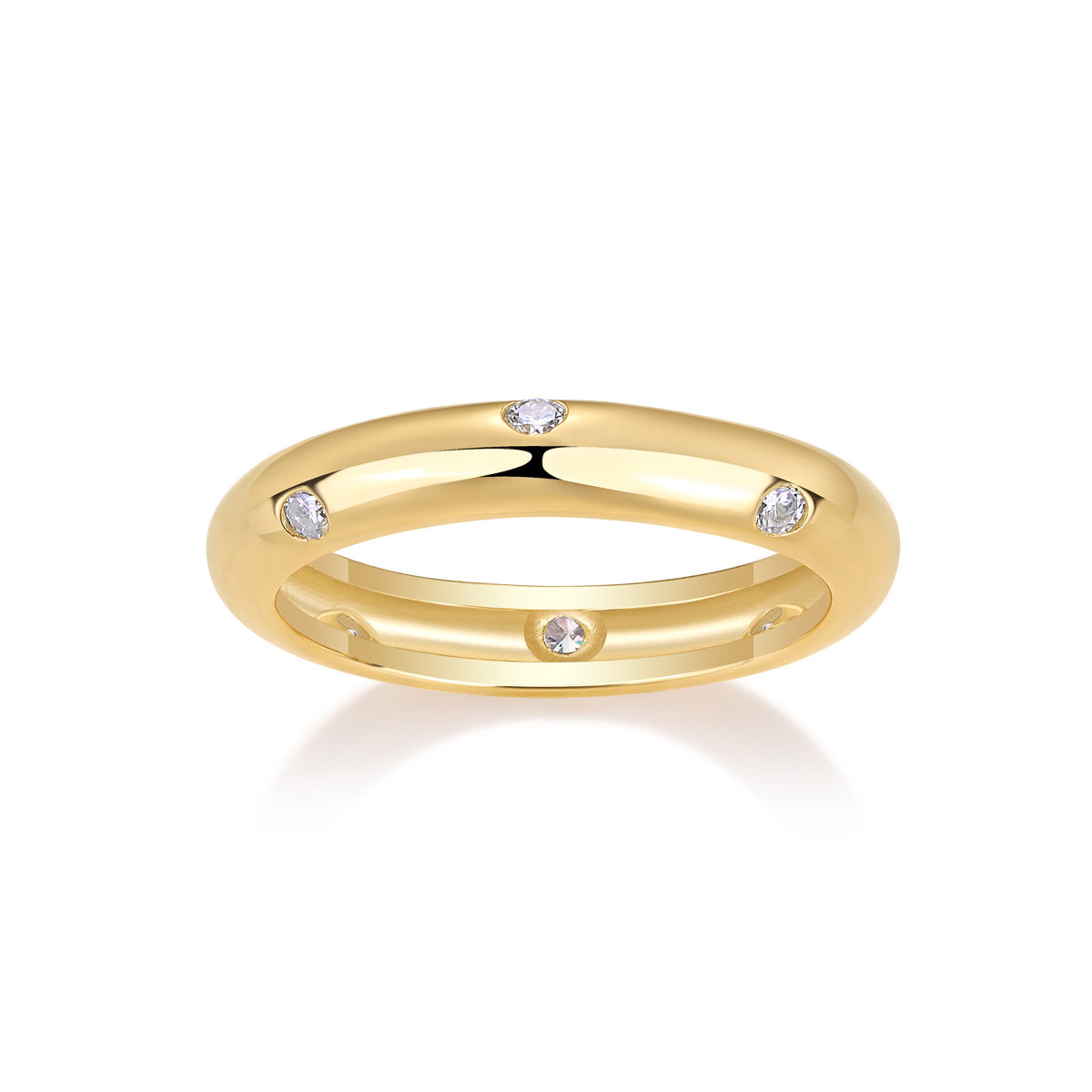 Luxe damesringen: Sterrenring met moissanite en diamanten, verguld met 18 karaats goud, 925 sterling zilveren ring, verlovingsringen voor dames.