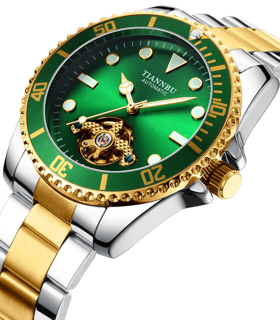 Orologio automatico da uomo impermeabile con meccanismo luminoso