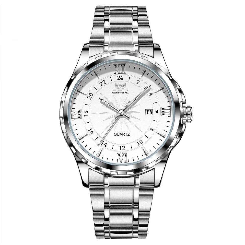 OPK Elite men's Quartz watch fashion business waterproof luminous men's watch luxury leather Strip men's watch