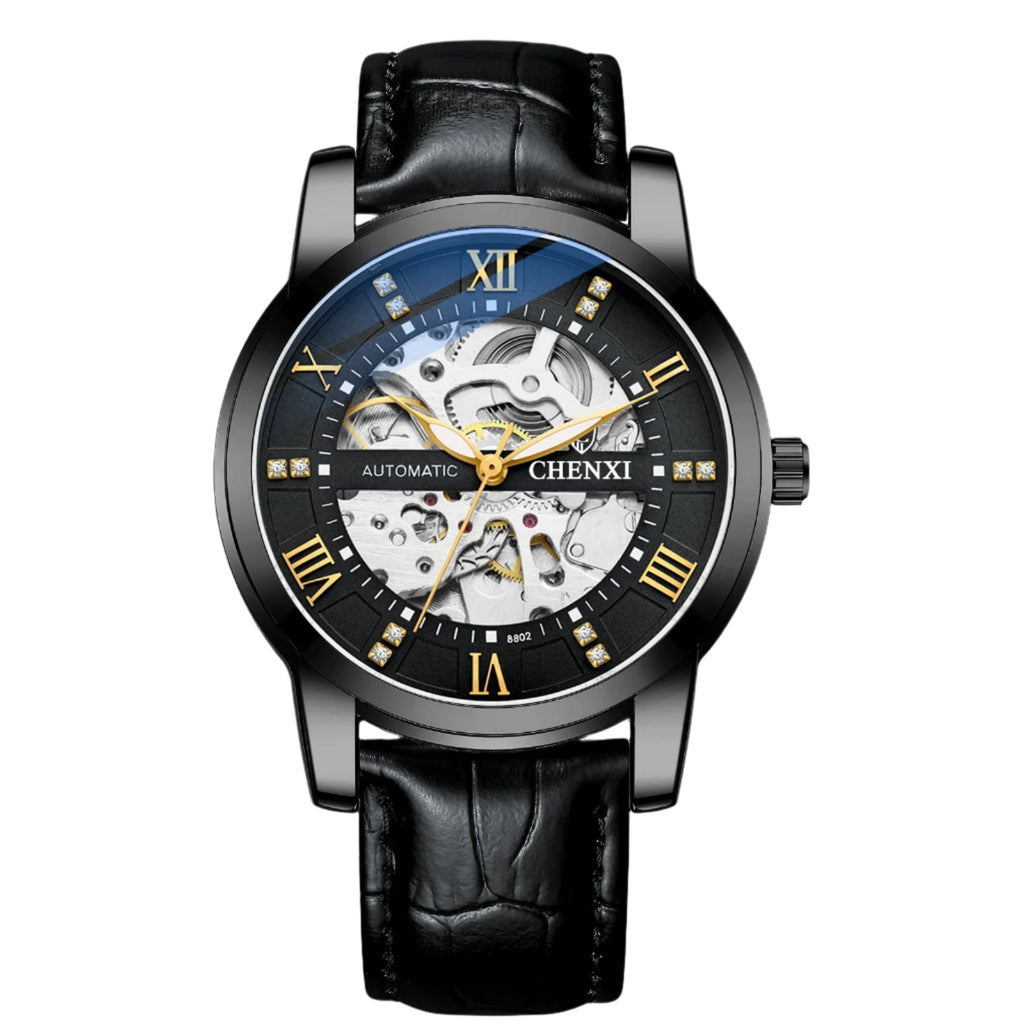 CHENXI 8802 Nuovo orologio automatico di lusso da uomo, impermeabile, orologio meccanico di lusso con tourbillon, orologio da polso con numeri romani.