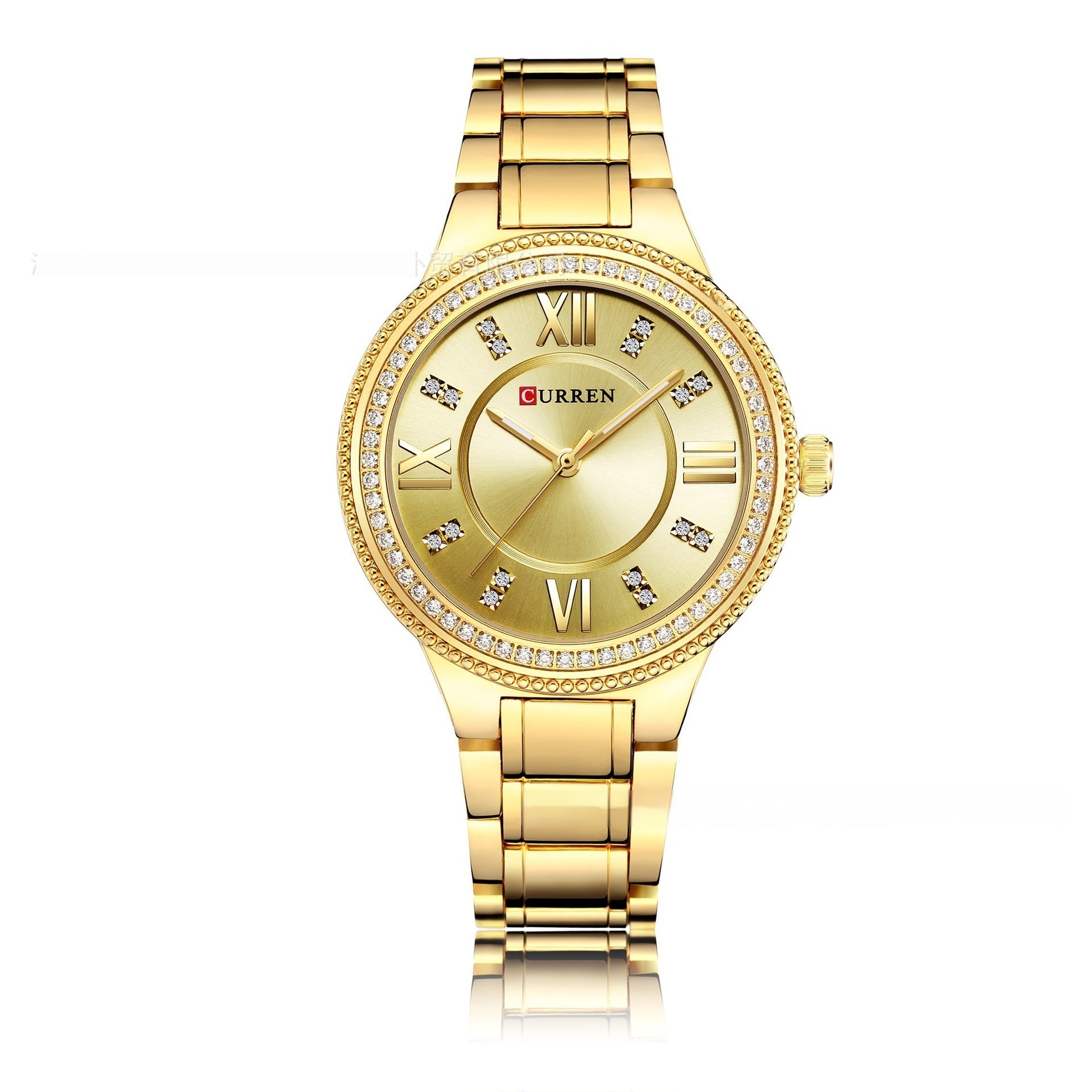 CURREN 9004 Women Quartz Watch Fashion Diamond Dress Bracelet Ladies Watches Quartz Women's Wrist Watch - Acquisti Online
