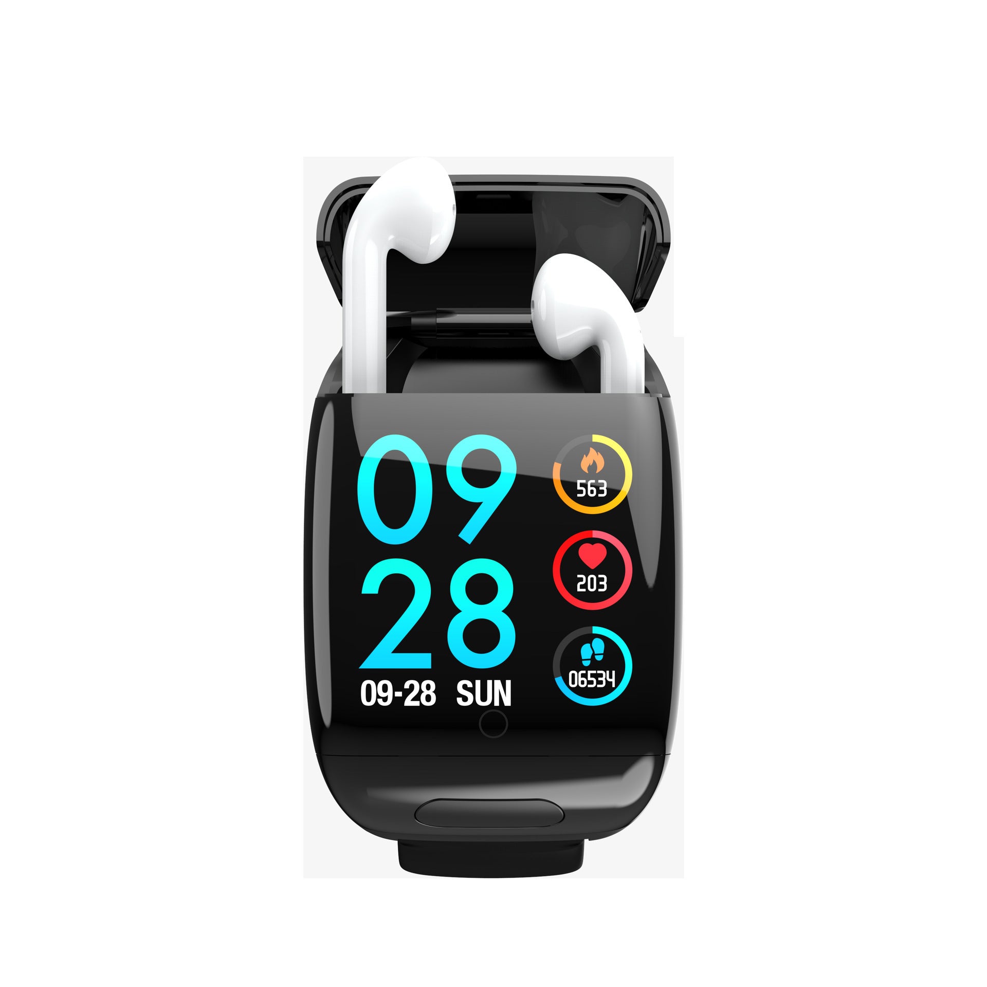 Braccialetto sportivo Fashion M8 con auricolari TWS 2-in-1, Smartwatch Bluetooth