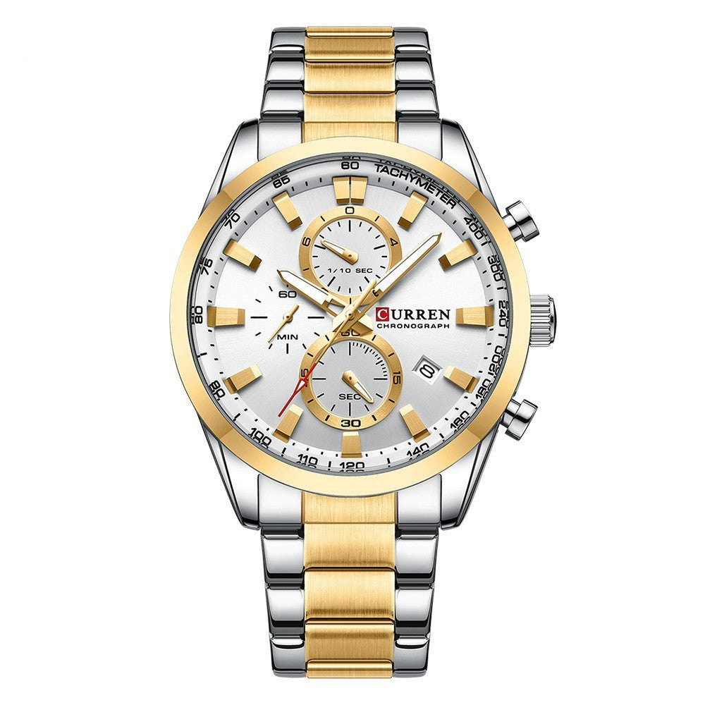 CURREN 8445  Man Luxury Brand Stainless Steel Sports Watch - Acquisti Online