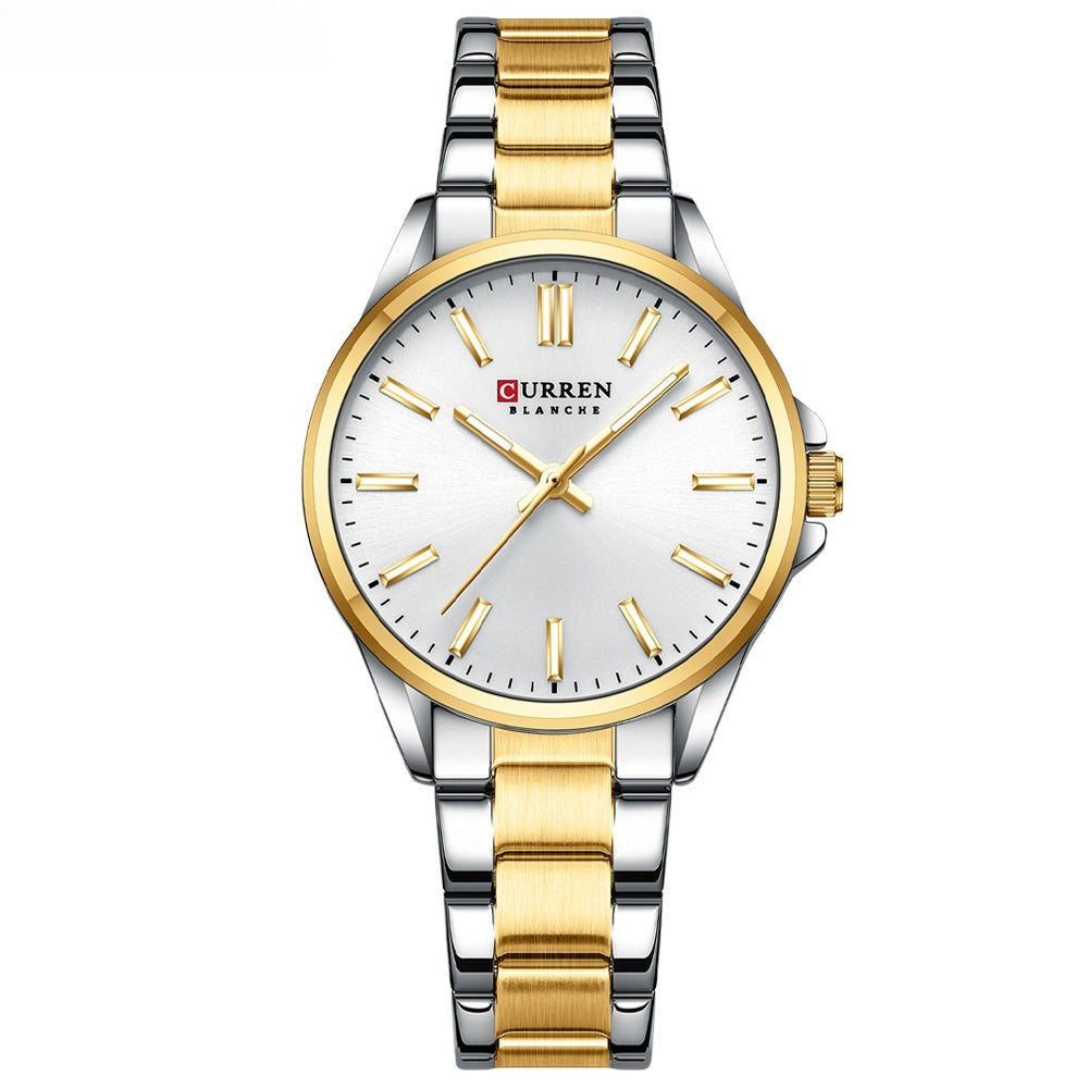 CURREN Fashion Brand Couple Watch Simple Quartz Stainless Steel Band Wristwatch Casual Business Couple Watch