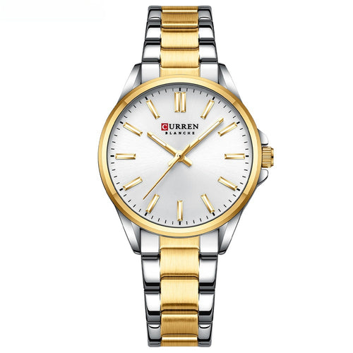 CURREN Fashionable Brand Couple Watch Simple Quartz Stainless Steel Band Quartz Movements Wristwatch Casual Business Couple Quartz Watch - Acquisti Online