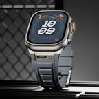 Apple Watch High Elastic Silicone Strap I watch Series   1-9 Metal Folding Buckle Smart Watch