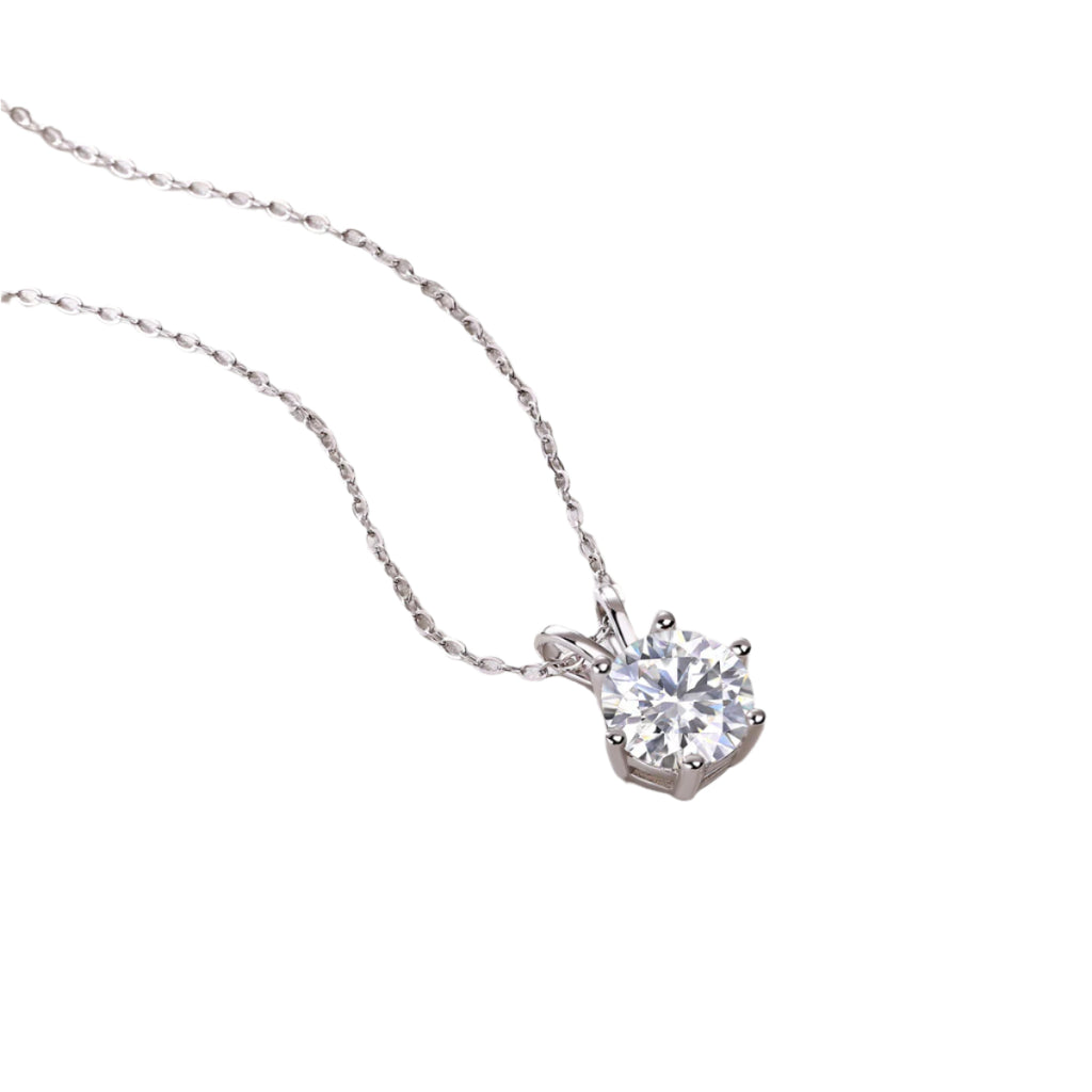 Luxe mode diamanten hanger ketting set met Mosan diamanten zilveren ornamenten 