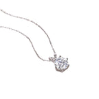 Luxe mode diamanten hanger ketting set met Mosan diamanten zilveren ornamenten 