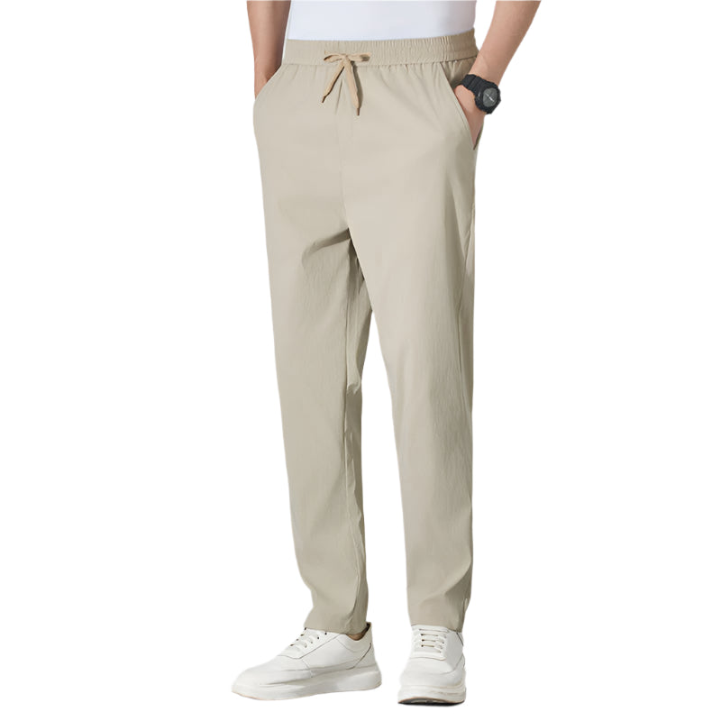 Fashionable Ice Silk Pants Quick-drying Thin Loose Straight Men's