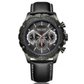 Megir Men's Watch Automatic Quartz Movement Leather Band Classic Multifunctional Sports Chronograph Waterproof Men's Watch - Acquisti Online