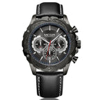 Herenhorloge Multifunctionele sportchronograaf Kalender Heren quartzhorloge