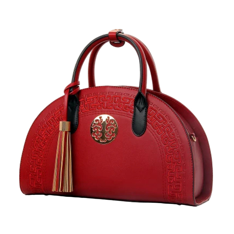 Luxe handtas voor dames, origineel leer, grote capaciteit, ritsvak, modieuze tas, damesfeesthandtas