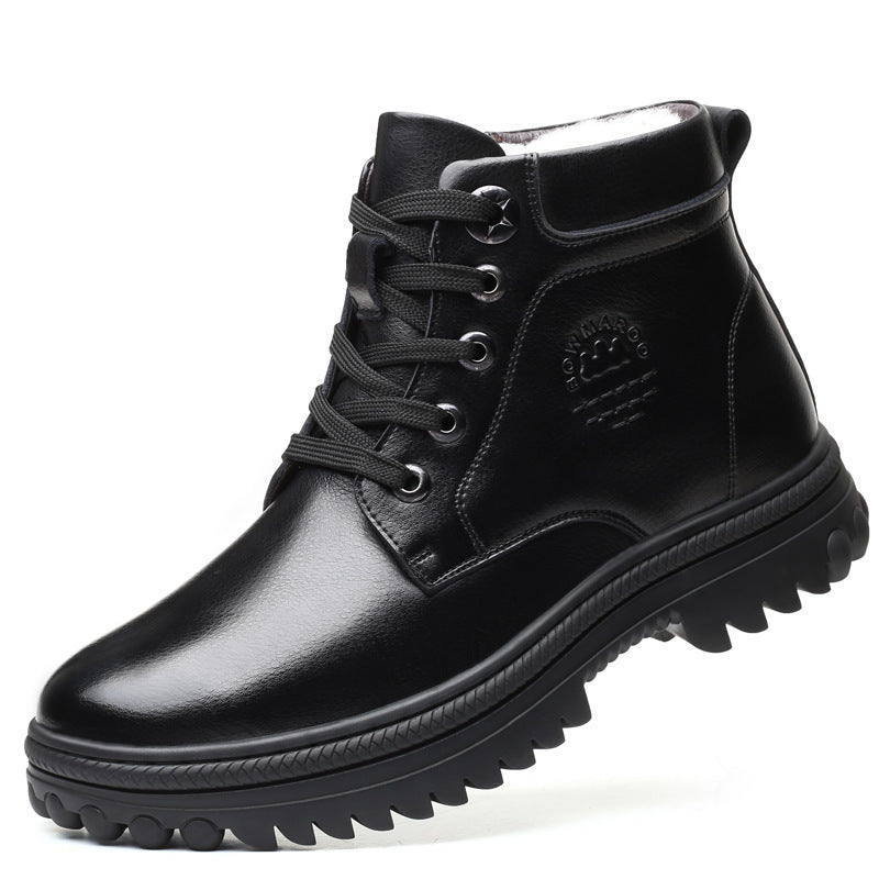 Men's Fashion High-top Wool And Cotton Shoes - Acquisti Online