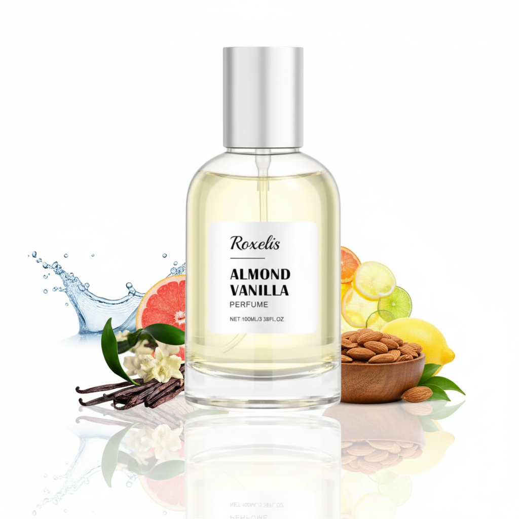 Women's Roxelis Almond Vanilla perfume 100ml Vanilla Charm Women's Perfume Personal Care Natural Women's Perfumes