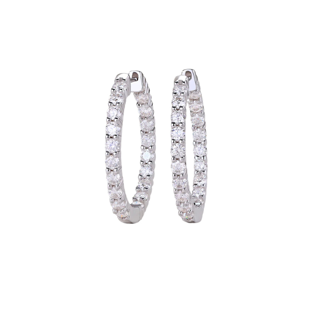 Merman Luxury Fashion Diamond Earrings Stud Set With Mosan Diamond Silver Ornaments