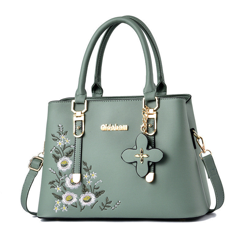 Embroidered Lady's Bag Large Capacity One-shoulder Messenger Bag