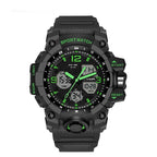 SANDA 3132 Men's Watches Dual Display Waterproof Sports Watch Men's Alarm Stopwatch Quartz Digital Wristwatch