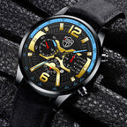 Orologio Automatico da Uomo Deyros Fashion Business Casual al Quarzo Impermeabile con Cinturino in Pelle