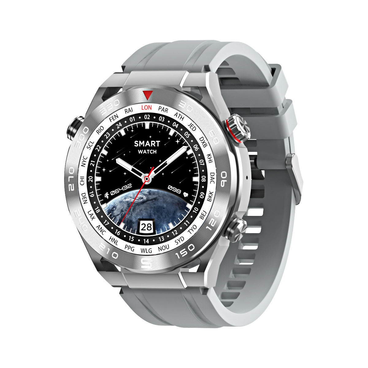 Smartwatch voor heren, NFC ECG+PPG, Bluetooth, GPS, bewegingssensor, kompas, armband, smartwatch