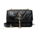 Modieuze dames crossbodytas met PU-ritsvak, schoudertas met grote capaciteit, modieuze ketting, dames crossbodytas