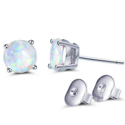 Trendy damesoorbellen van 925 sterling zilver, hoogwaardige, gepersonaliseerde oorbellen met opaal, geschikt voor elke gelegenheid.