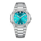 AOCASDIY Top Luxury Brand Fashion New Men's Waterproof Watch with Super Luminous Square Diamond Quartz Watch Full Steel Belt Watch