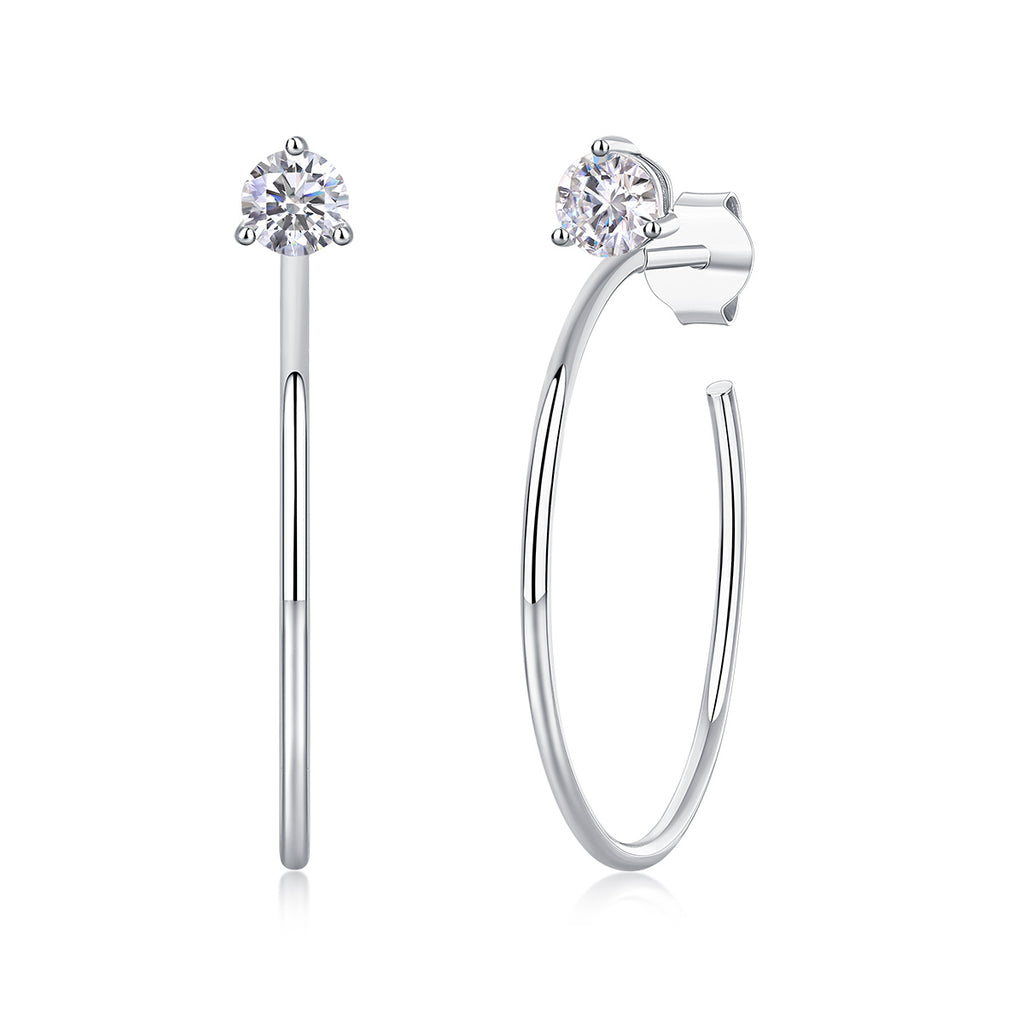 Graceful Afternoon Diamond Set Moissanite Silver Earrings Luxury Fashion Diamond Earrings Stud Earrings