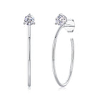 Graceful Afternoon Diamond Set Moissanite Silver Earrings Luxury Fashion Diamond Earrings Stud Earrings