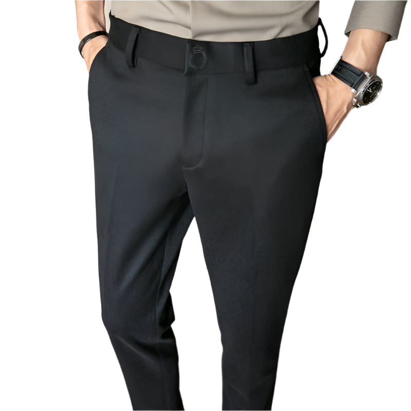Fashion Slim-fit Thickened Autumn Wool Small Suit Men's Pants