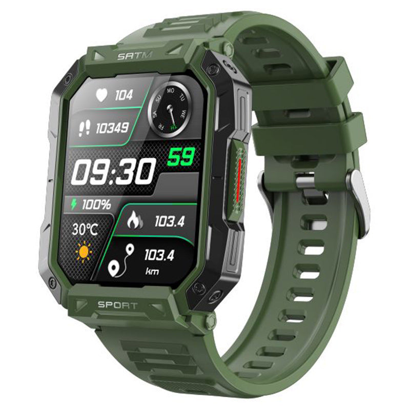 F307 Smart Watch 2.1 con schermo grande, a tre prove, Bluetooth, per chiamate, monitoraggio della frequenza cardiaca, della pressione sanguigna e della glicemia, orologio sportivo