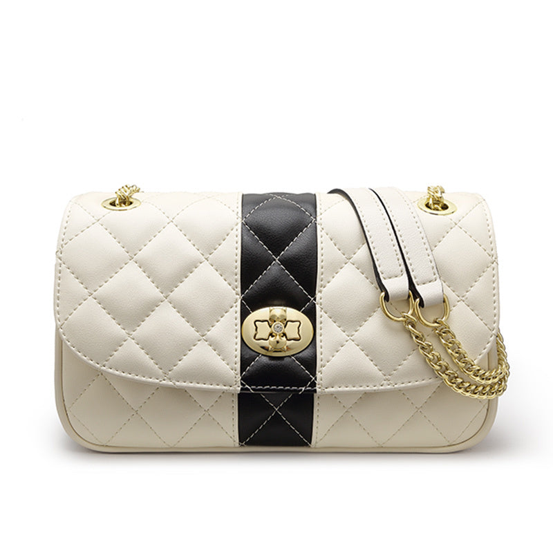 Modieuze luxe damestas met diamanten ketting, multi-pocket, grote capaciteit dames schoudertas