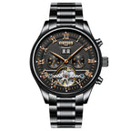 Orologio meccanico da uomo KINYUED Tourbillon Hollow