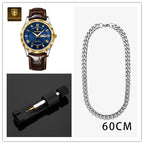 POEDAGAR Luxury Business Men's Wrist Watch Waterproof Luminous Date Week Men's Watch for Men Quartz Watch Leather Men's Watches reloj