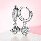Fashionable Women's Copper Zircon Earrings
