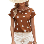 Dun, ademend T-shirt met print voor dames