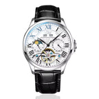 OLEVS 7013 New Moon Phase Mechanical Watch for Men Roman Scale Hollow Flywheel Automatic Watch Men Waterproof Wristwatch - Acquisti Online