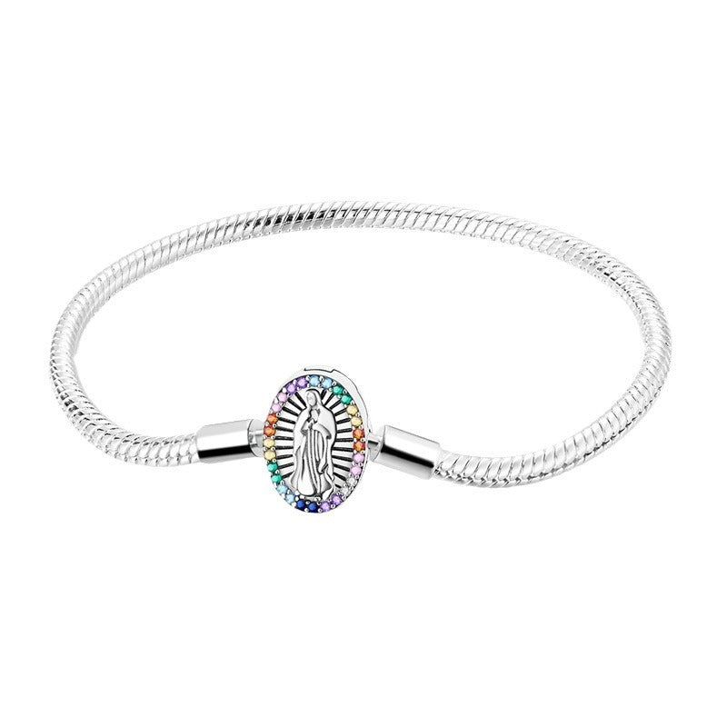 Damesarmband, modieus, koperverguld, 925 zilveren armband met slangenbotmotief, hoogwaardige, trendy damesarmband