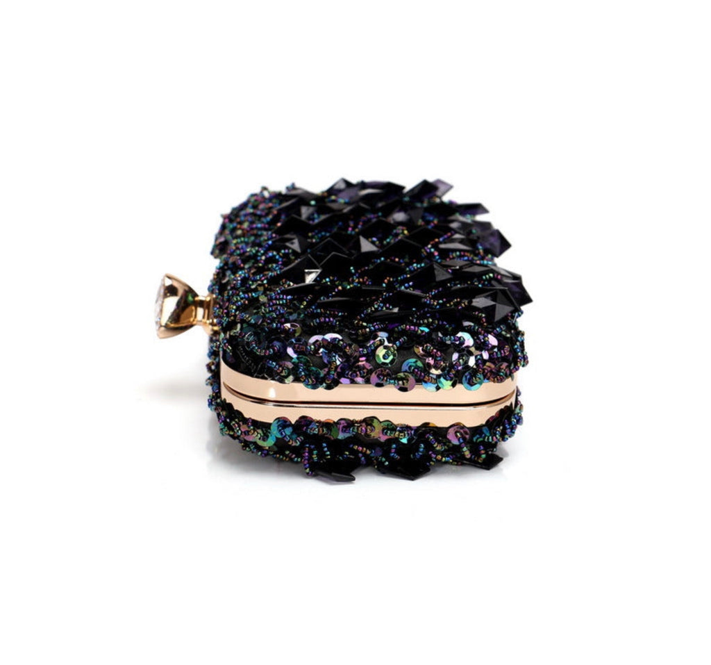 Women Luxury Handbag with Sequins Party Dinner Handbag Ladies Night Bag with Chain Women Banquet Clutch Bag