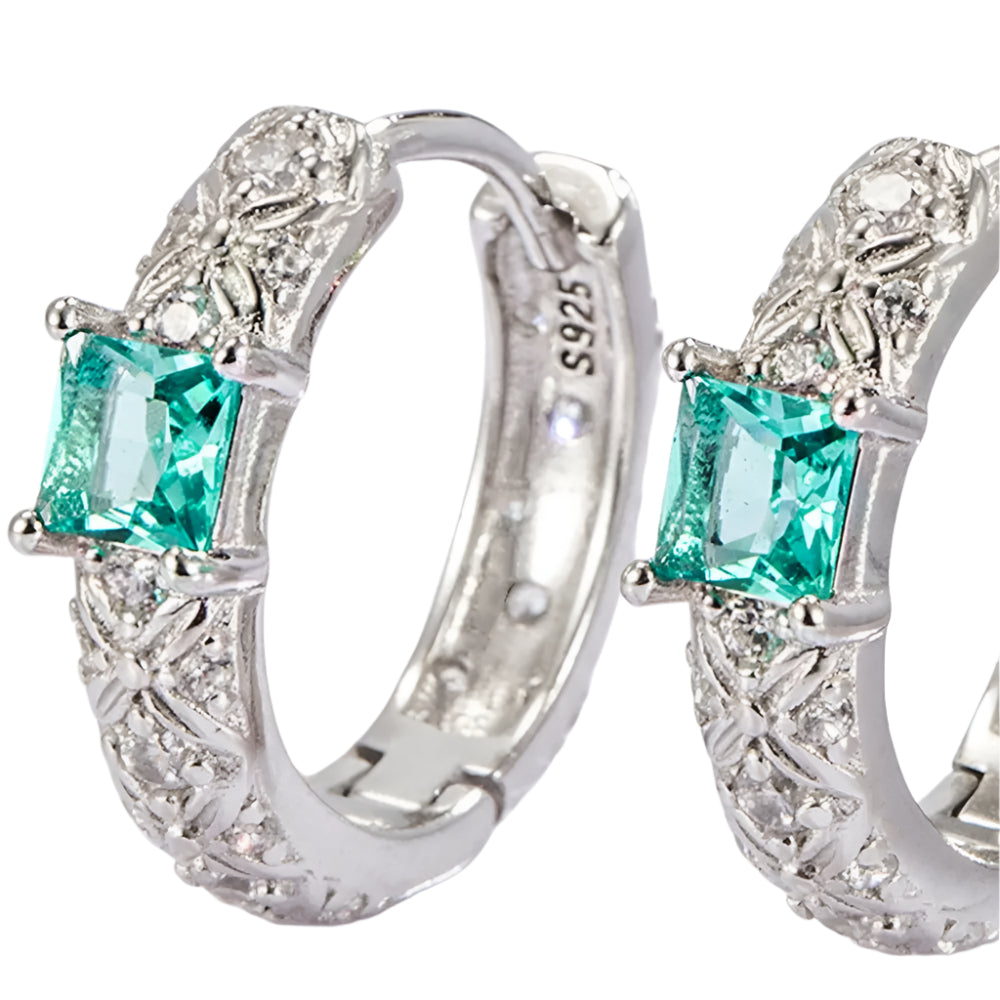 925 sterling silver daily versatile platinum plated Women's earrings