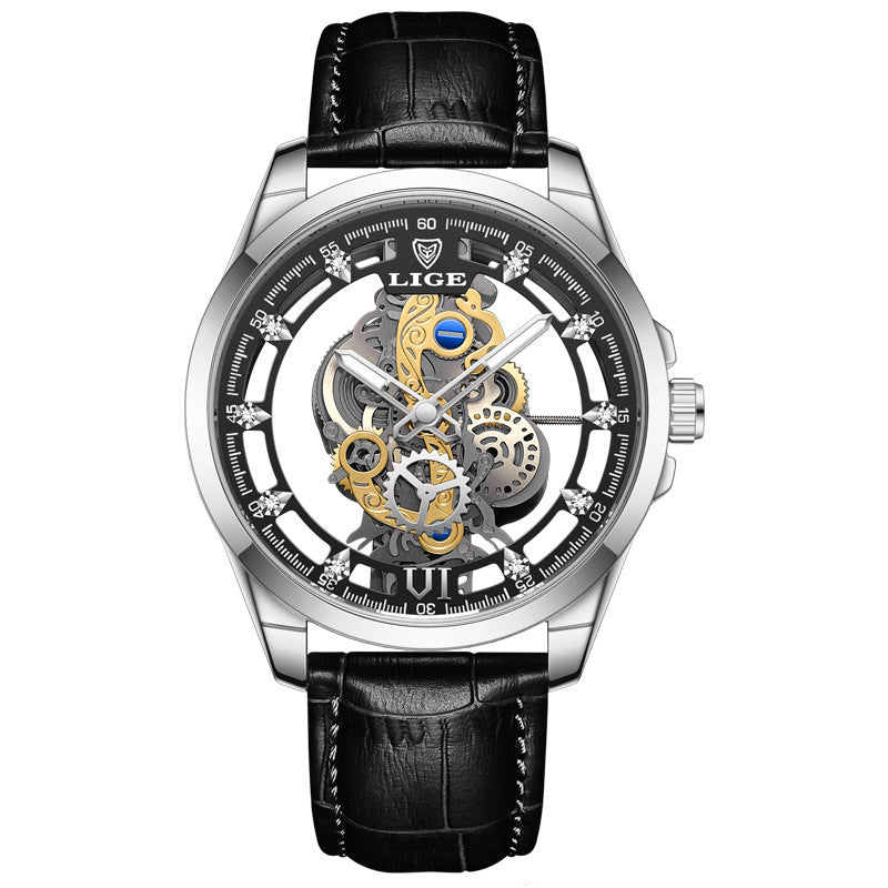 LIGE LG8997 Men's Luxury Sports Waterproof Leather Band Watch - Acquisti Online