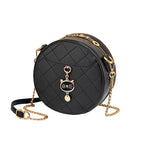 Women's Small Round Bag Large Capacity Women's Shoulder Messenger Bag Fashion Chain Strap Women's Crossbody Bag