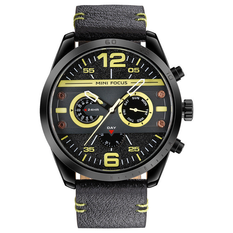 Multifunctioneel waterdicht heren quartzhorloge