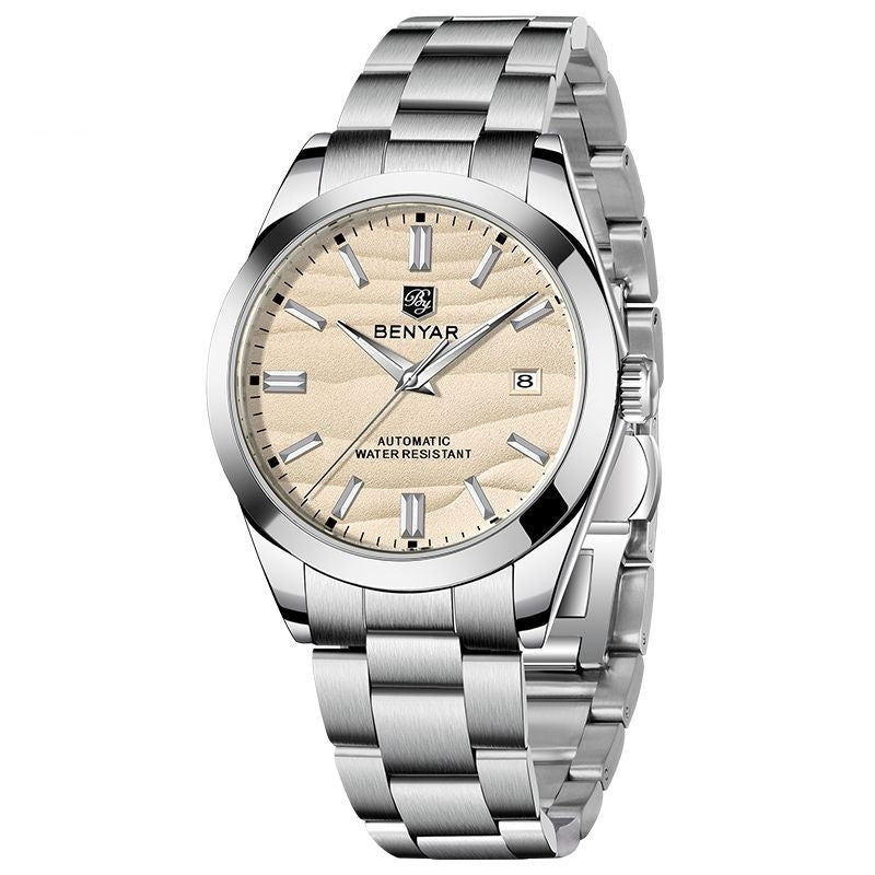 BENYAR Men's Mechanical Wristwatches Luxurys Automatic Diving Watches 5bar Waterproof Stainless Steel Watch Simple Fashion Calendar Luminous Watch - Acquisti Online