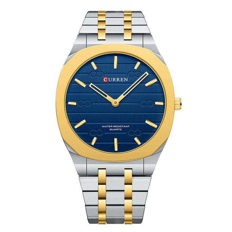 CURREN Fashion Mens Watches Ultra Thin Quartz Watch Men Casual Slim Mesh Steel Waterproof Watch Relogio Masculino