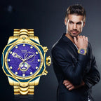 Temeite Brand Luxury Design Men's Quartz Watch Steel Band Quartz Wristwatch