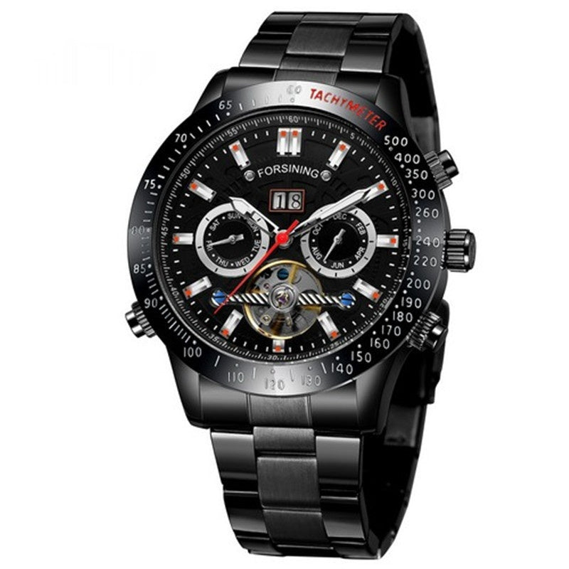 FORSINING 332G Orologio da uomo di lusso della serie Aviation Professional Week, automatico, con data, sportivo