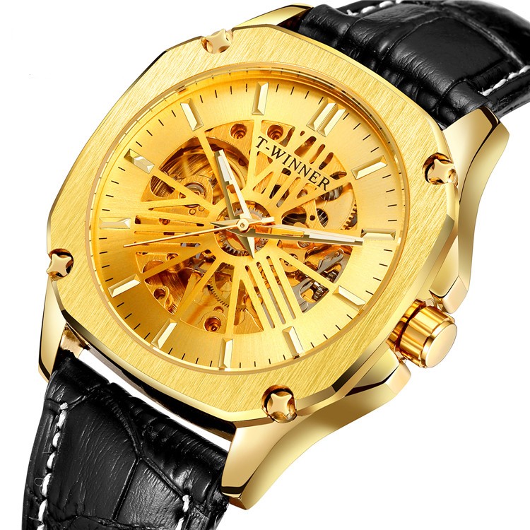 Orologio da polso automatico di lusso da uomo T-WINNER WRG8182