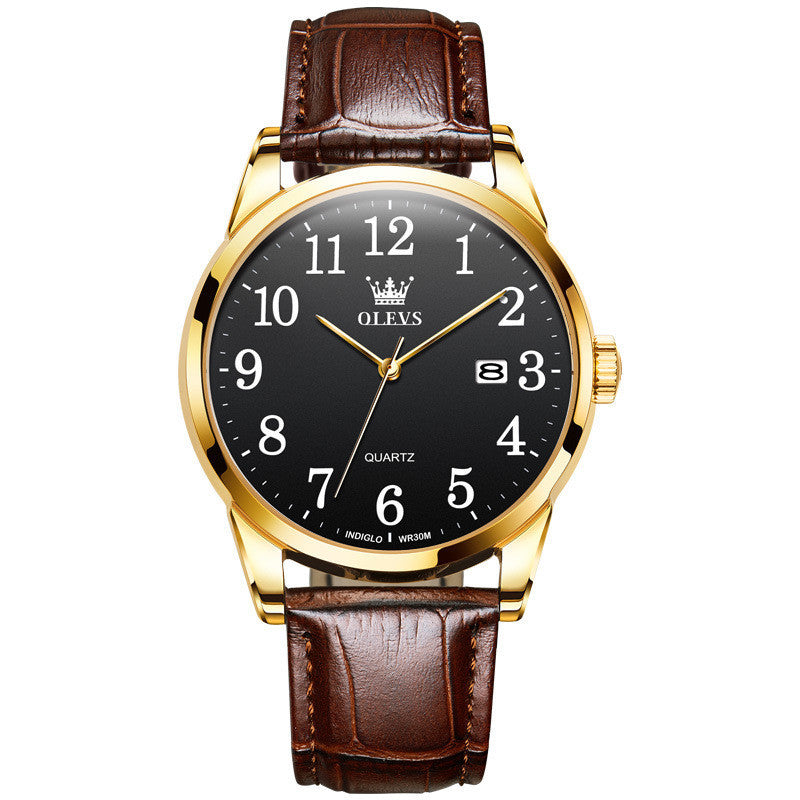 Couple OLEVS Classic Wrist Watch Men's Women Stainless Steel Leather Belt Fashionable  Quartz Casual Wristwatch