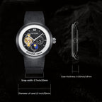 Orologio meccanico automatico da uomo a tre indicatori, impermeabile