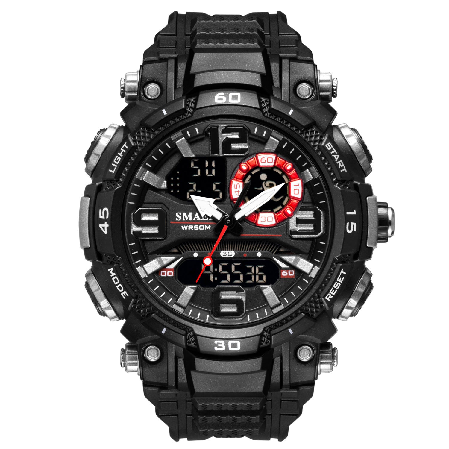 Orologio sportivo da uomo alla moda, impermeabile, per il tempo libero e all'aria aperta